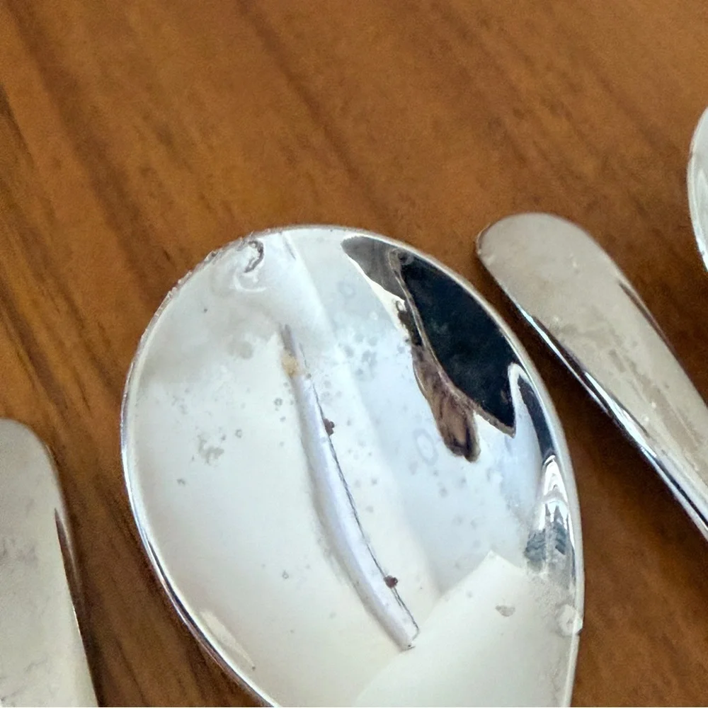 3 Sets Vintage Italy Silver Plate Utensils Salad Serving Fork & Spoon Buffet